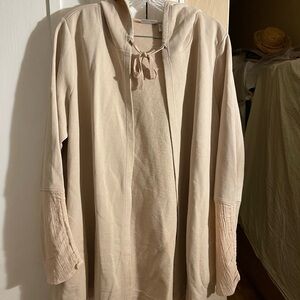 LOGO by Lori Goldstein Cream Knit Cardigan (NWOT)